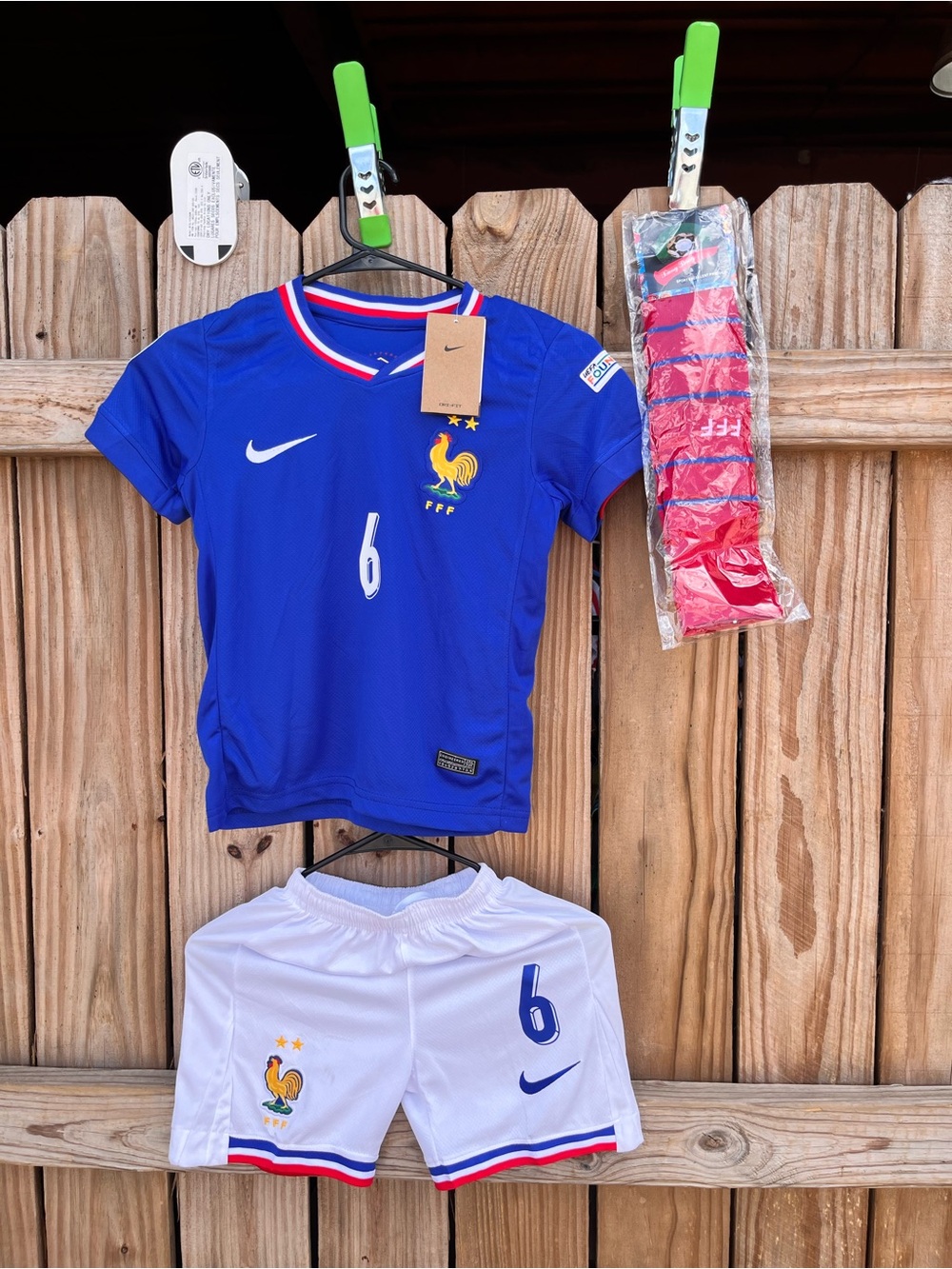 Camavinga #6 Blue Soccer Jersey and White Shorts - Picture 2 of 2